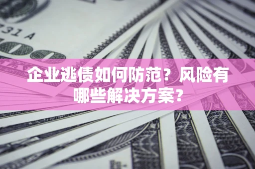 北京企业逃债如何防范？风险有哪些解决方案？